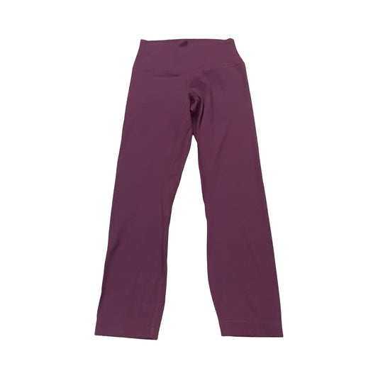 Athletic Capris By Lululemon In Maroon, Size:4