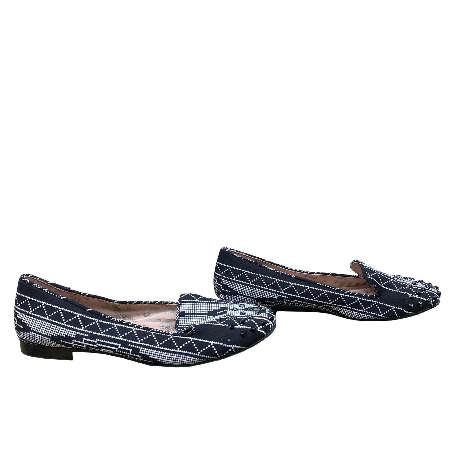 Shoes Flats By Betseyville In Striped Pattern, Size:8