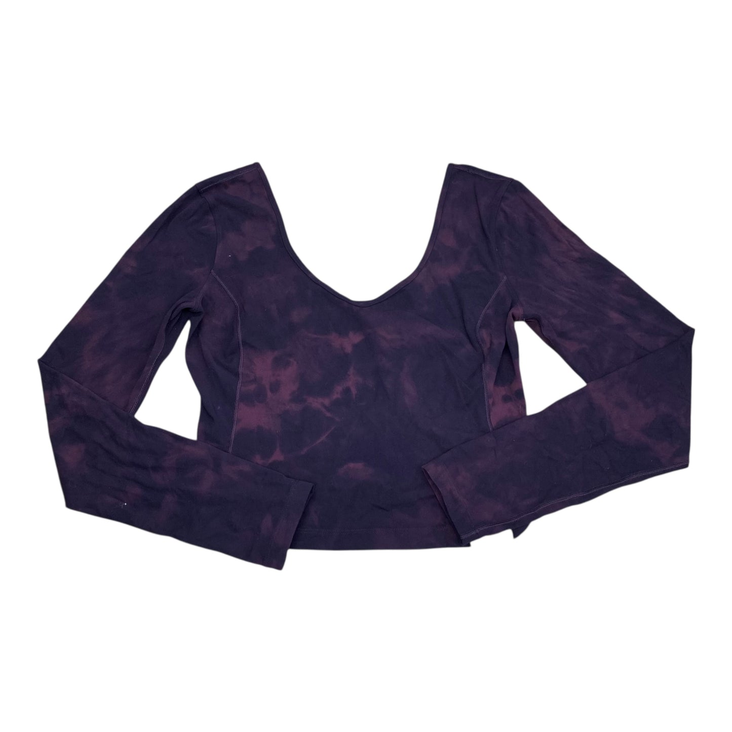 Athletic Top Ls Crewneck By Lululemon In Maroon, Size:6