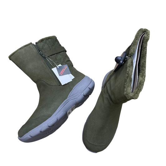 Boots Mid-Calf Flats By Lands End In Green, Size:9.5