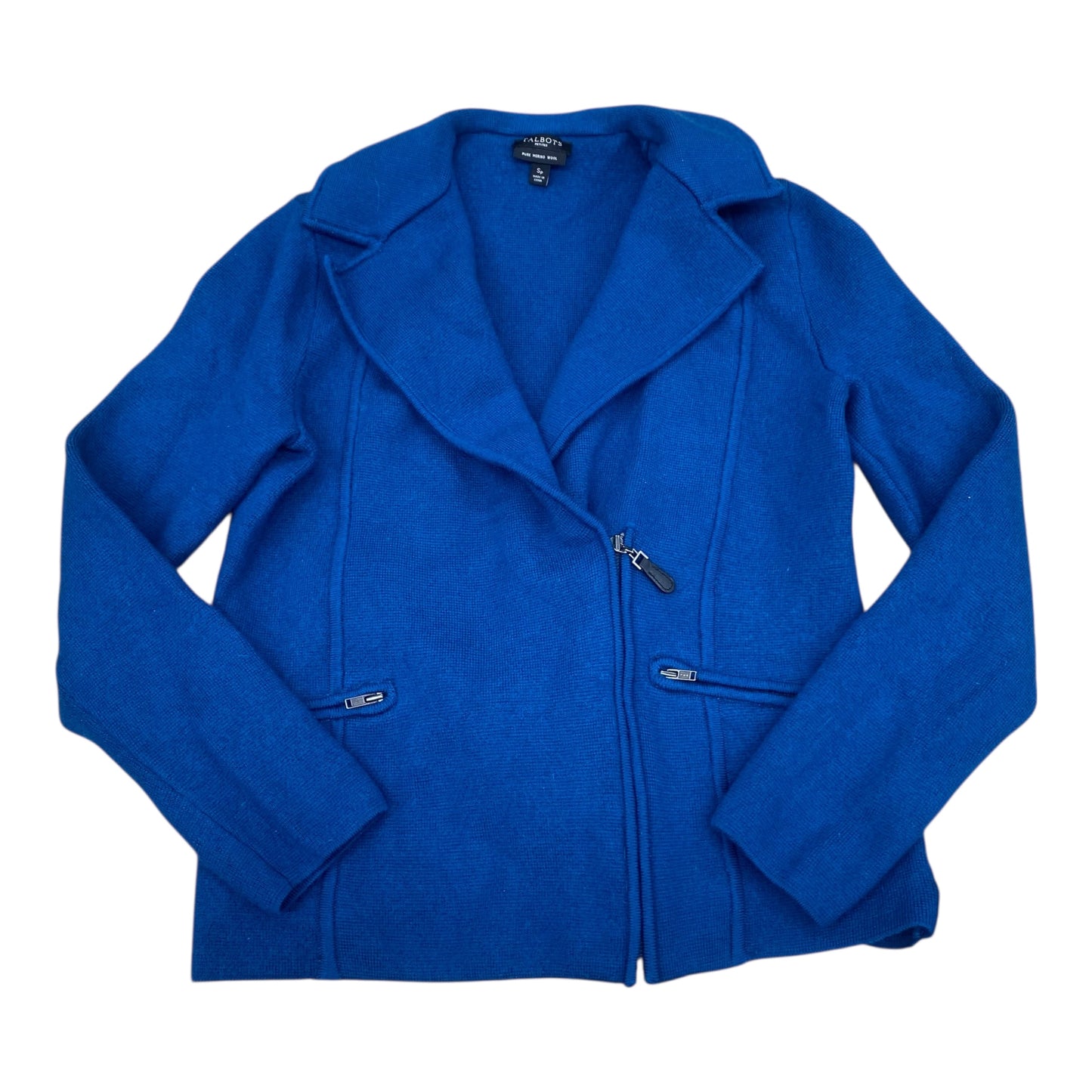 Sweater Cardigan By Talbots In Blue, Size:Sp