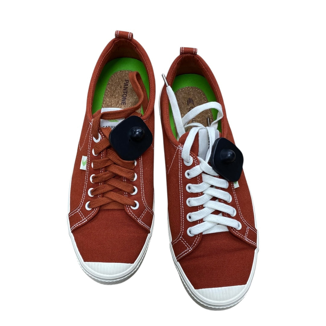 Shoes Sneakers By Clothes Mentor In Orange, Size:12.5
