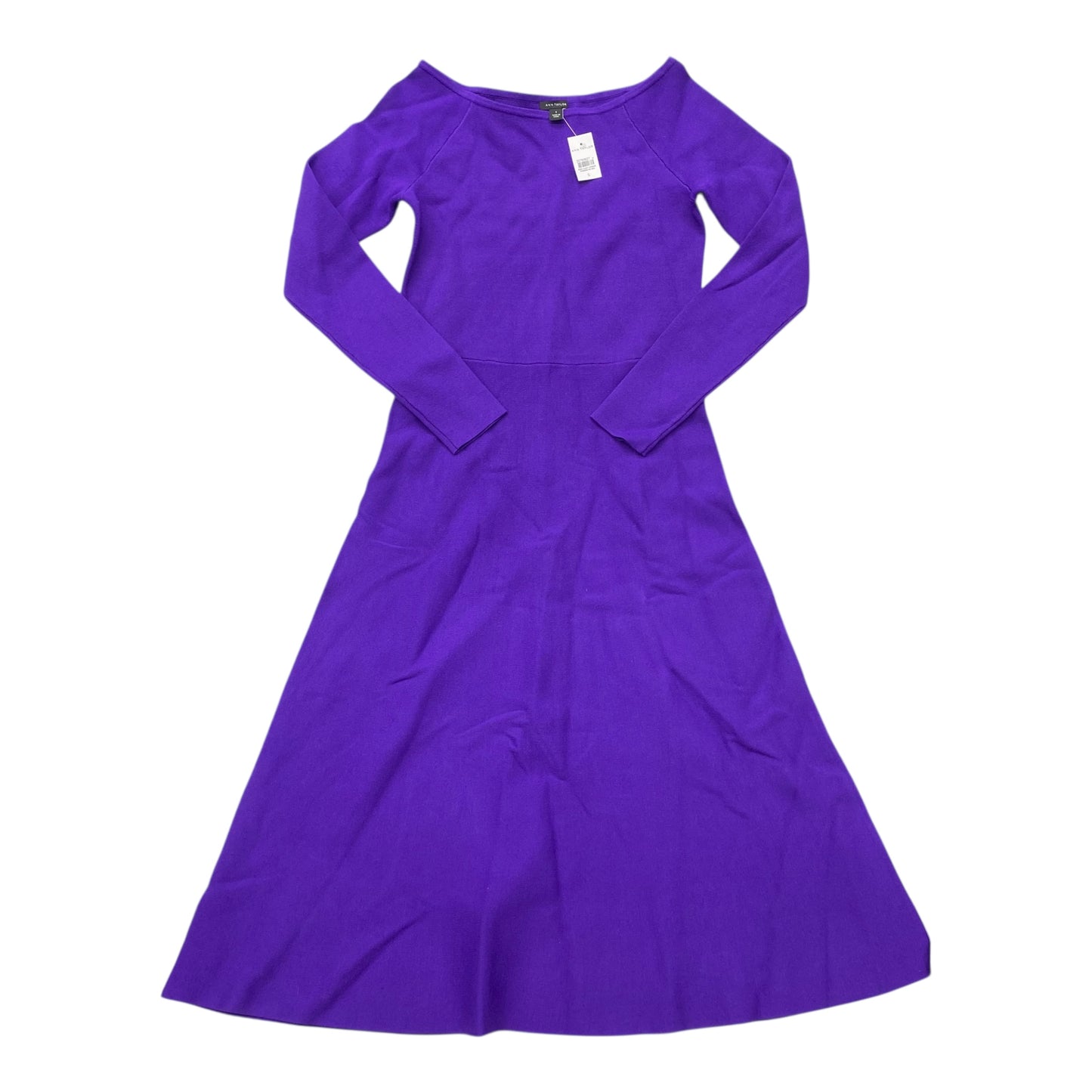 Dress Casual Midi By Ann Taylor In Purple, Size:S