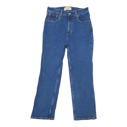 Jeans Straight By Abercrombie And Fitch In Blue Denim, Size:4