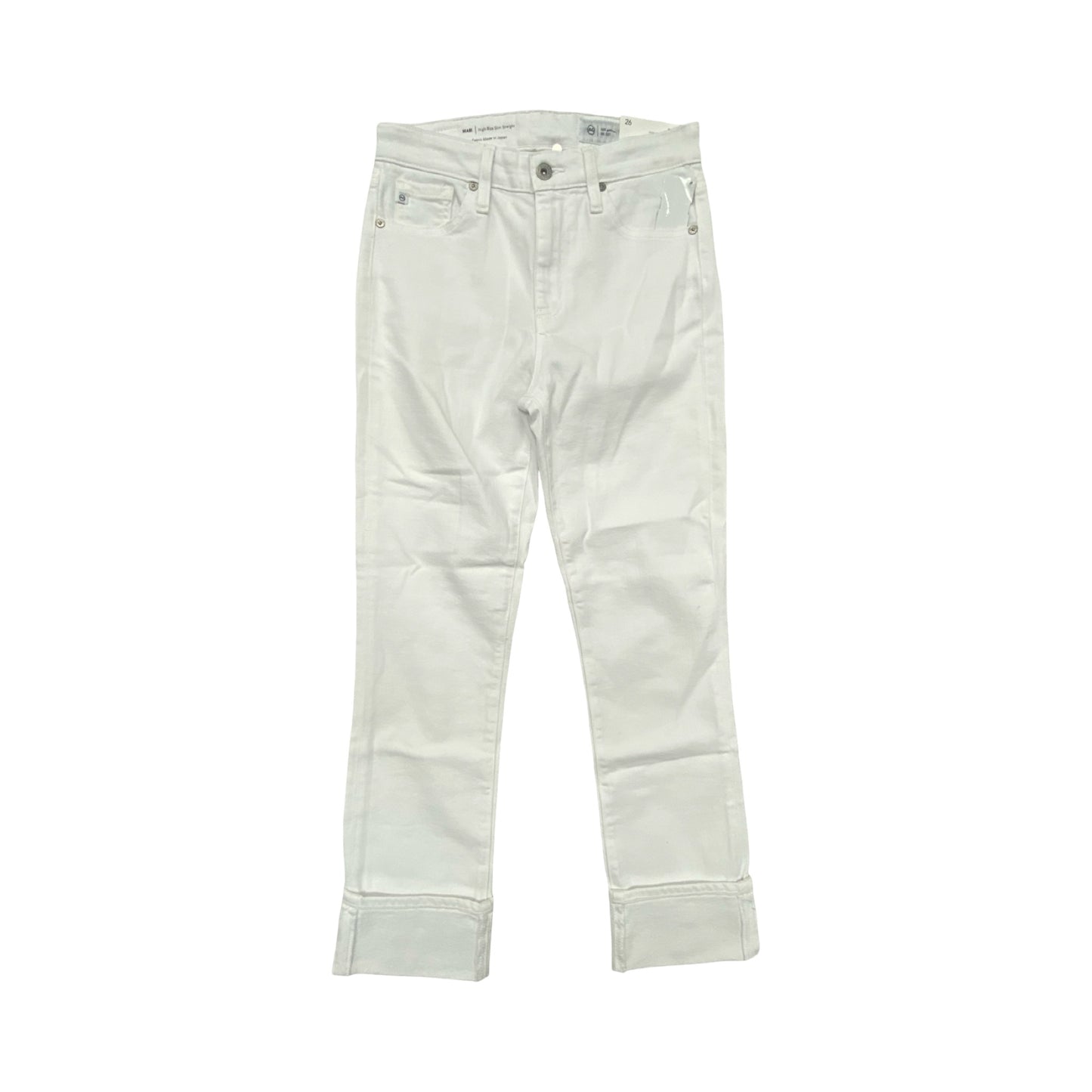 Jeans Straight By Ag Jeans In White Denim, Size:2