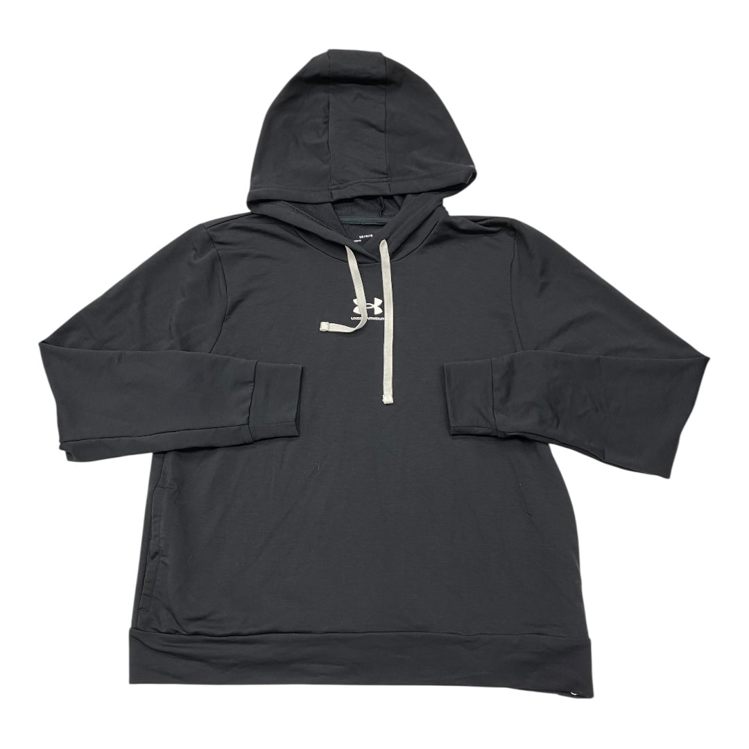Athletic Sweatshirt Hoodie By Under Armour In Black, Size:L