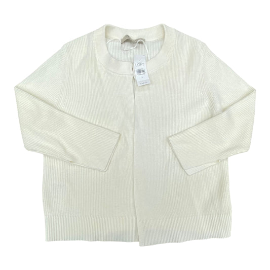 Sweater Cardigan By Loft In White, Size:S