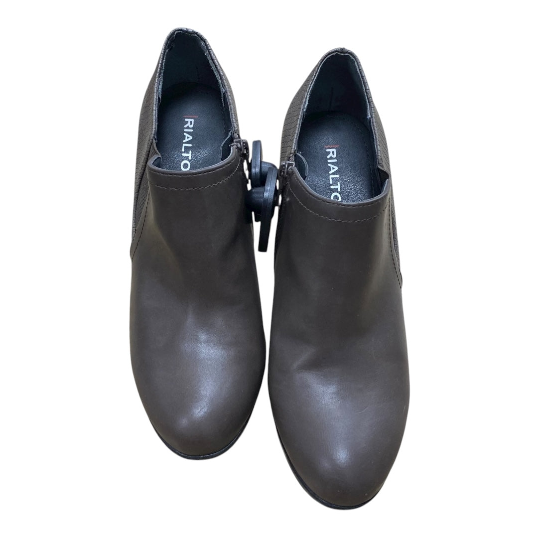 Boots Ankle Heels By Rialto In Taupe, Size:9