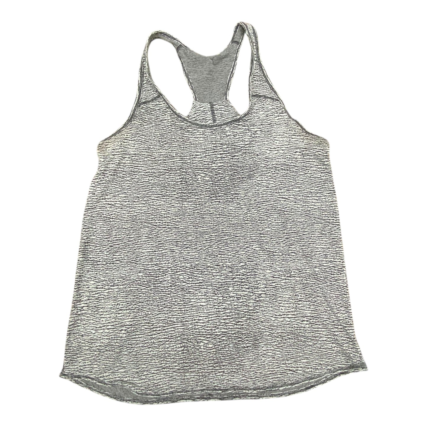 Athletic Tank Top By Lululemon In Grey & White, Size:S
