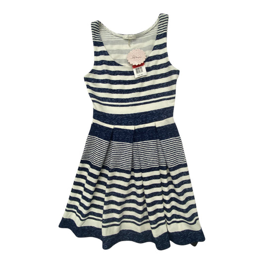 Dress Casual Midi By Soprano In Blue & White, Size:Xs