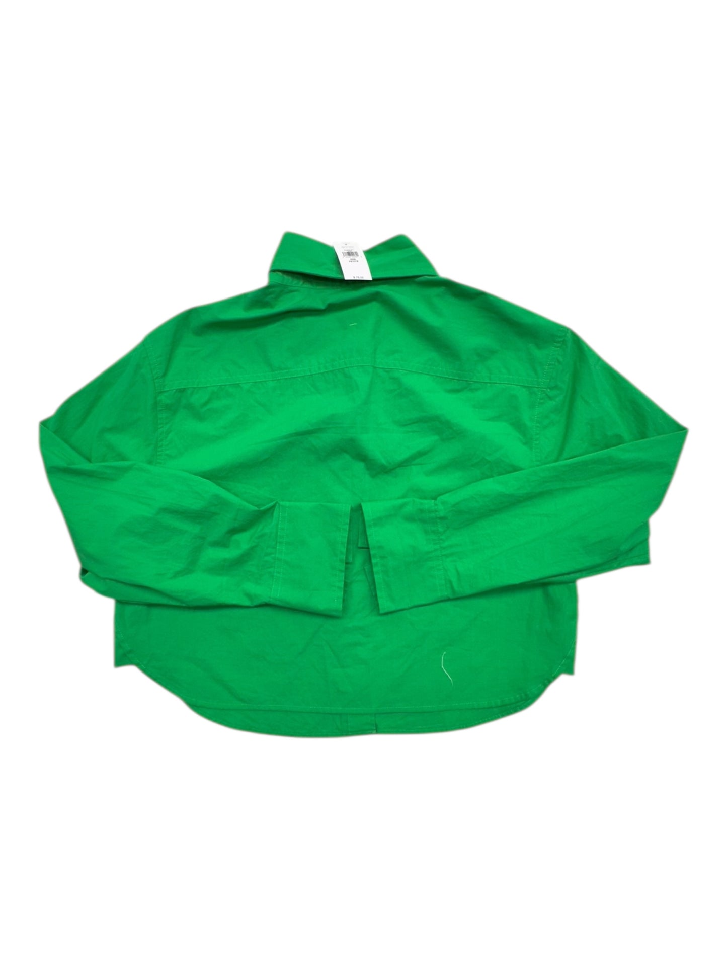 Cropped Top Ls By Banana Republic In Green, Size:Xs