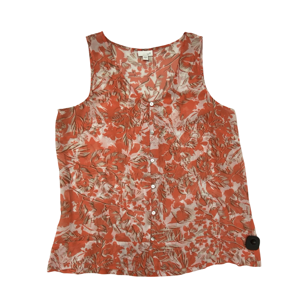 Top Sleeveless By J. Jill In Orange, Size:L