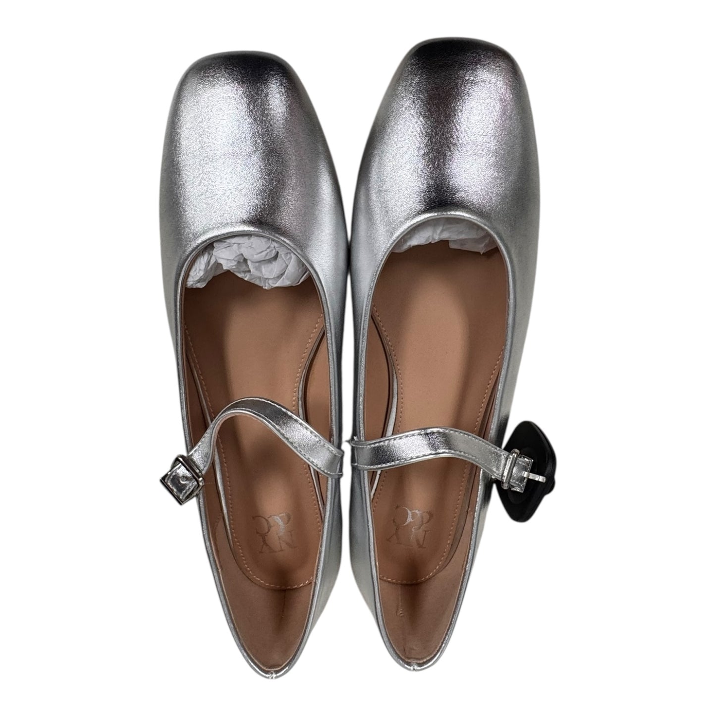 Shoes Flats By New York And Co In Silver, Size:8