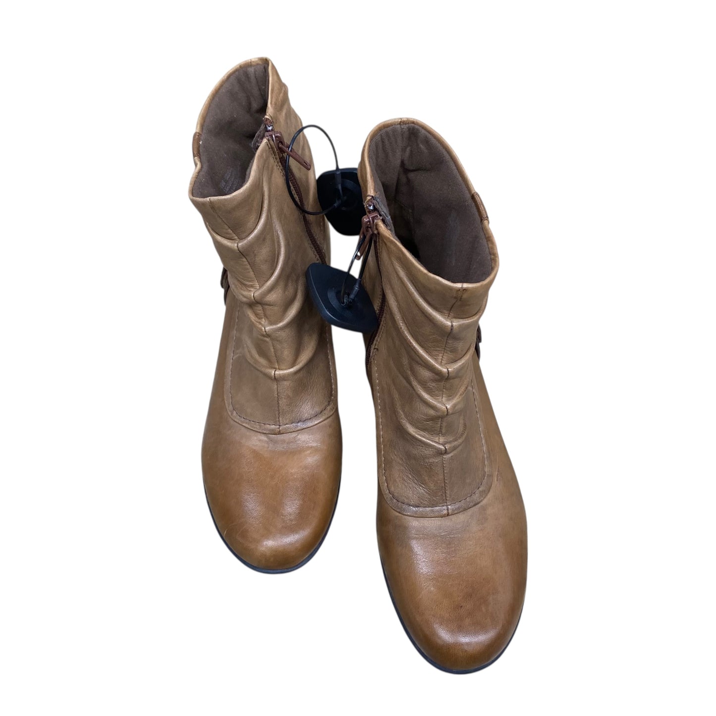 Boots Ankle Heels By Cobb Hill In Brown, Size:7.5