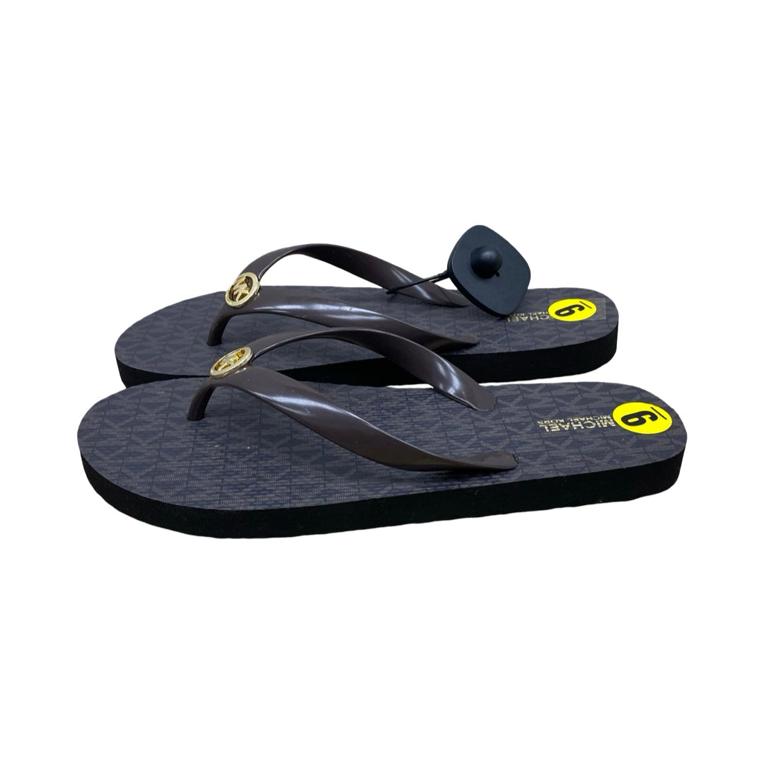 Sandals Flip Flops By Michael By Michael Kors In Brown, Size:9