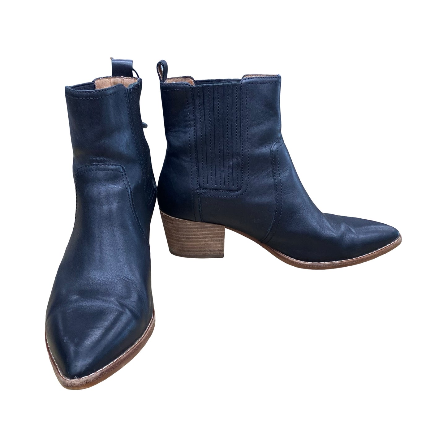 Boots Ankle Heels By Madewell In Black, Size:8.5