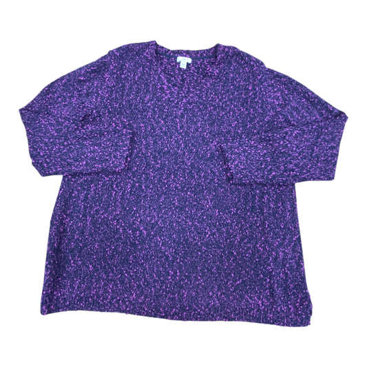 Sweater By J. Jill In Purple, Size:Xl