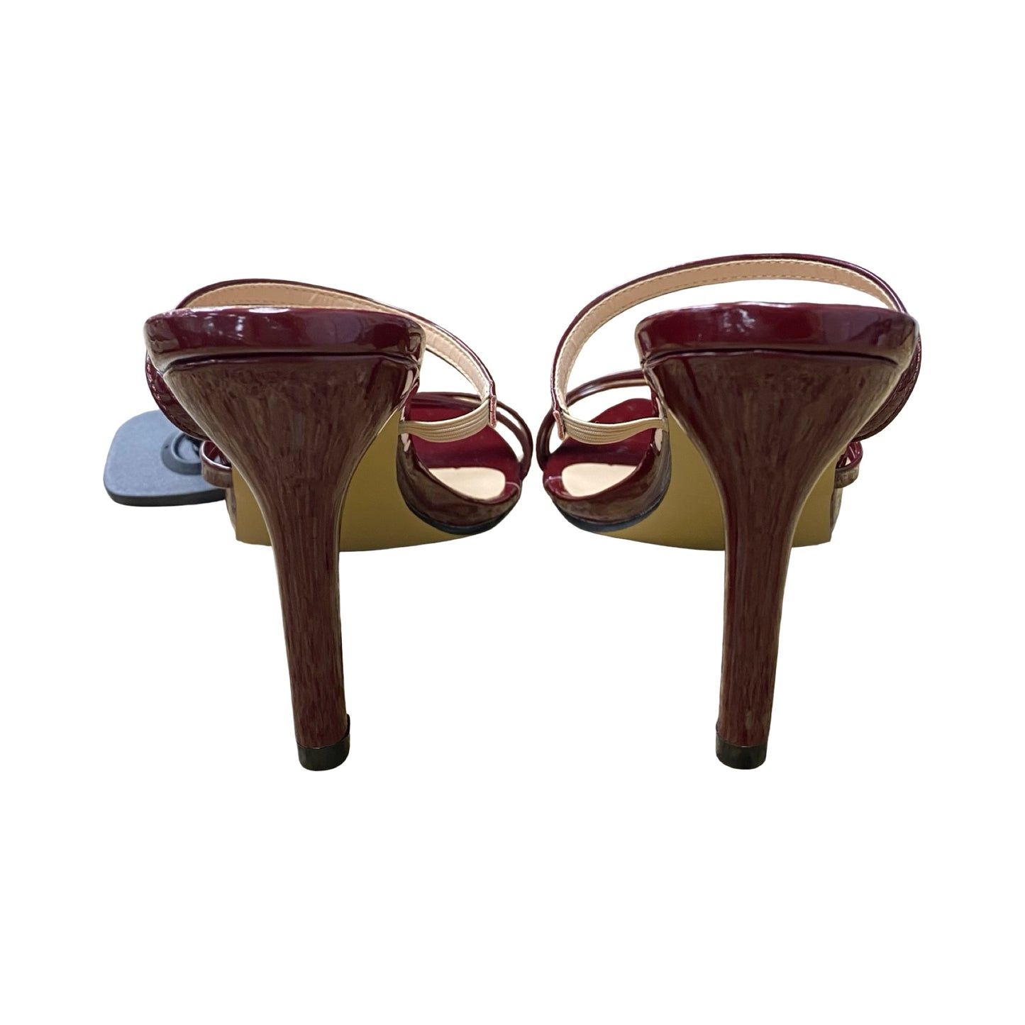Sandals Heels Stiletto By Clothes Mentor In Maroon, Size:6.5