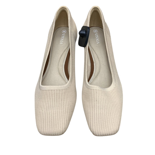 Shoes Heels Block By Vivaia In Tan, Size:11