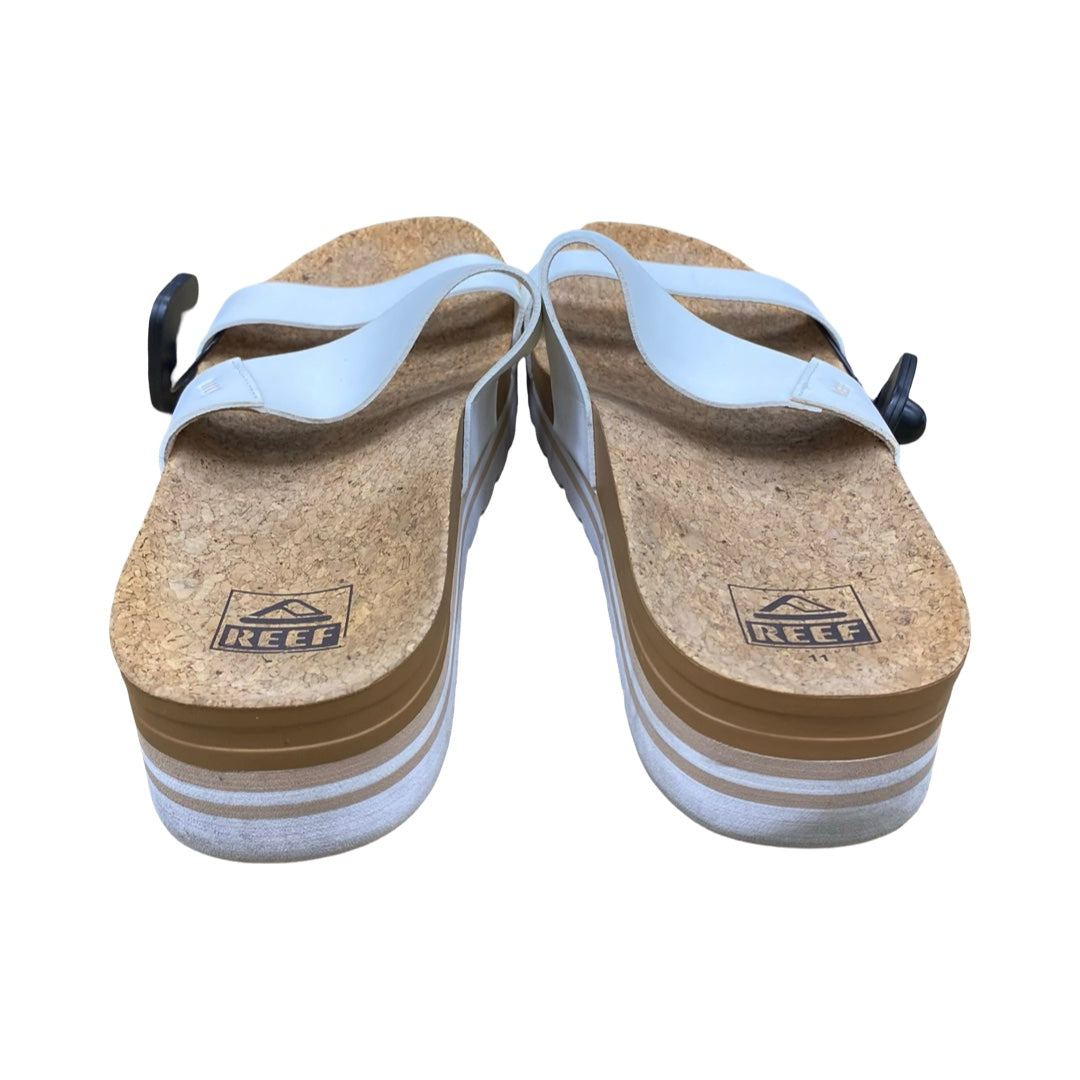 Sandals Flats By Reef In Brown & White, Size:11