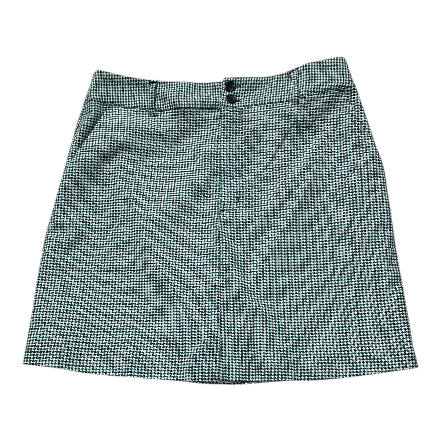 Skirt Midi By Banana Republic In Green & White, Size:12