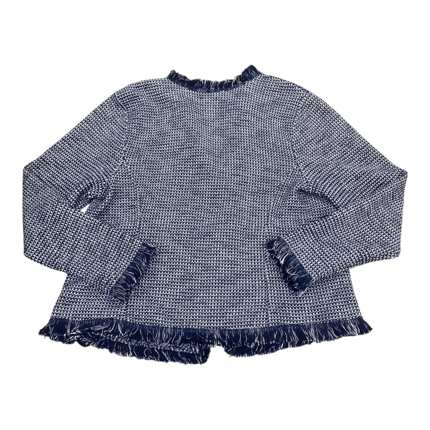 Blazer By Nic + Zoe In Blue & White, Size:Xl