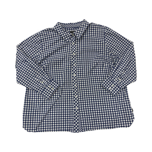 Top Ls By Talbots In Checkered Pattern, Size:3X