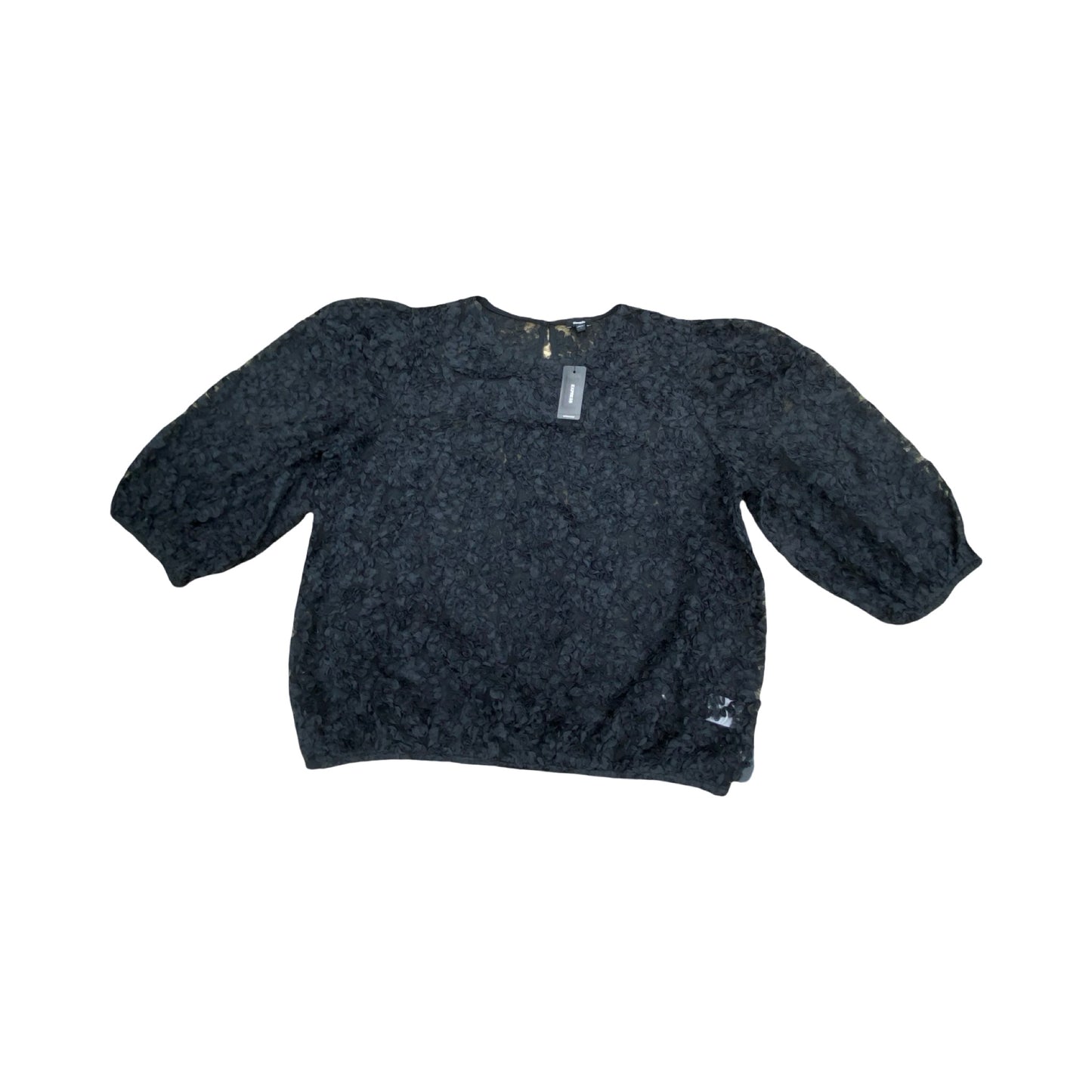 Top 3/4 Sleeve By Express In Black, Size:L