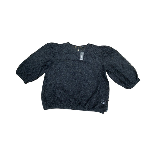 Top 3/4 Sleeve By Express In Black, Size:L