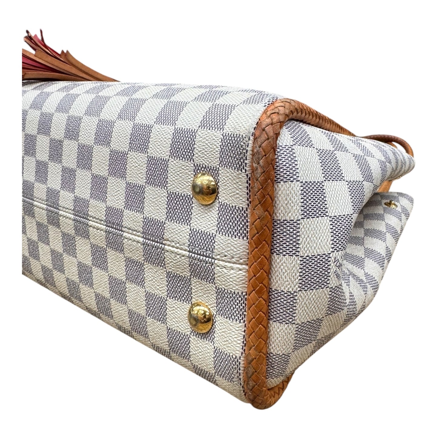 Damier Azur Propriano  Handbag Luxury Designer By Louis Vuitton In Rose Ballerine, Size: Medium (As Is)