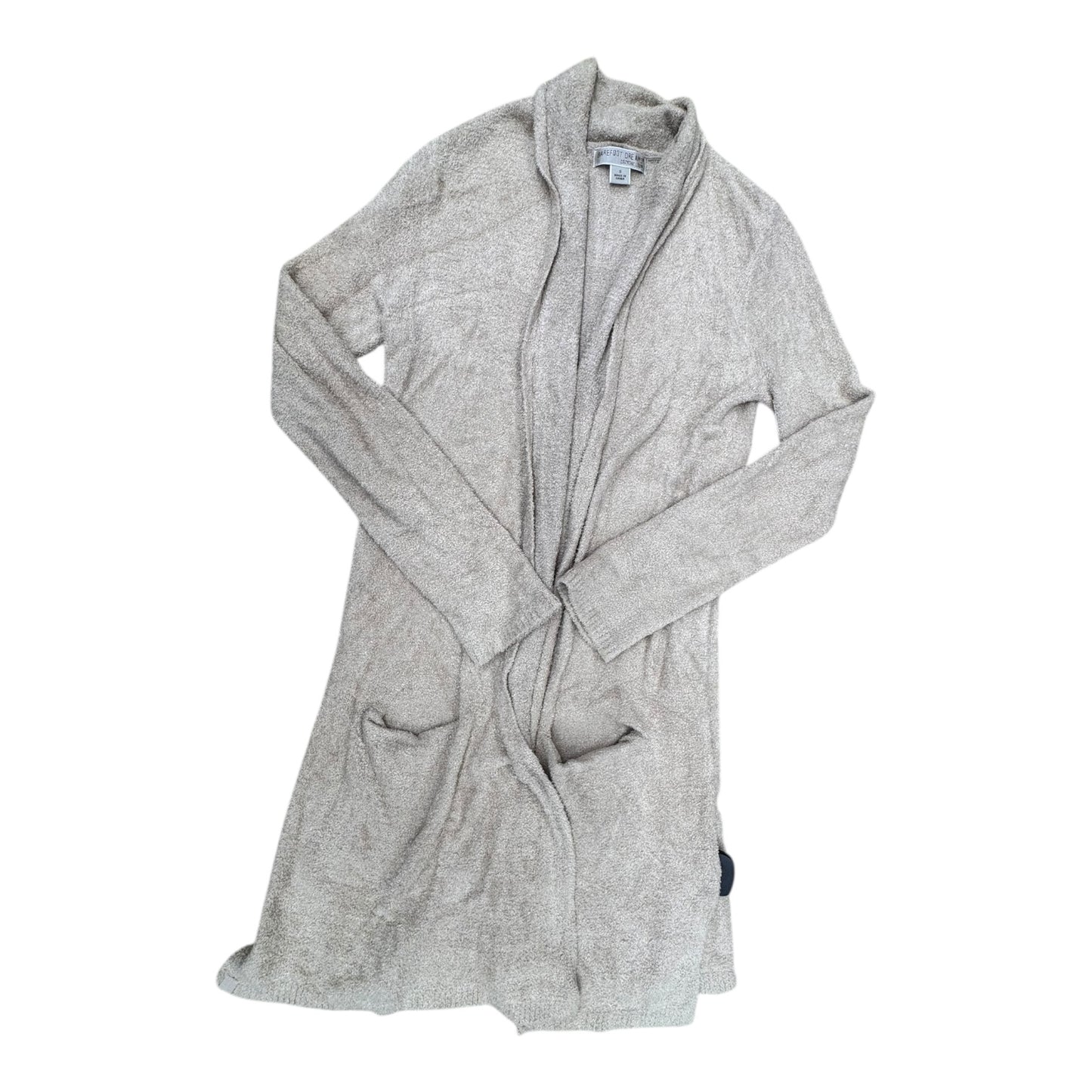 Sweater Cardigan Designer By Barefoot Dreams In Tan, Size:S