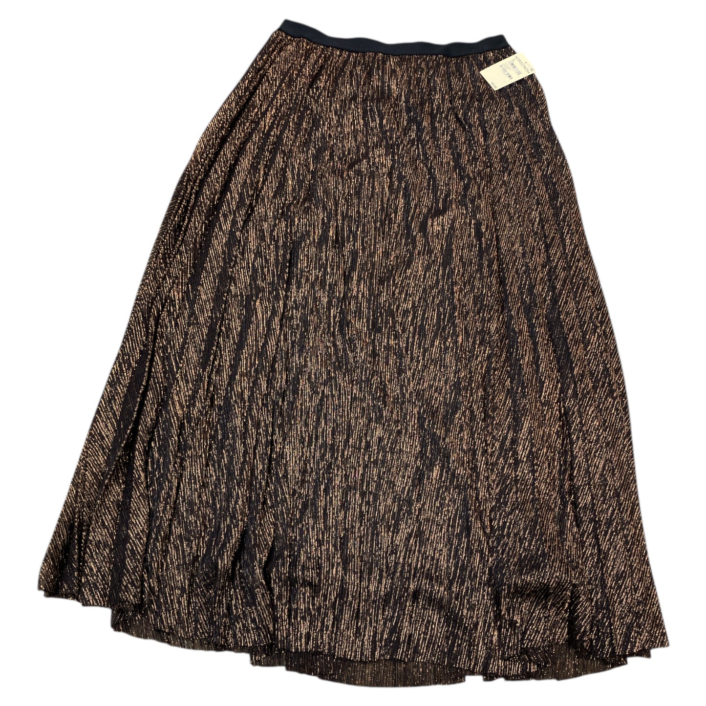 Skirt Maxi By Halogen In Black & Gold, Size:M