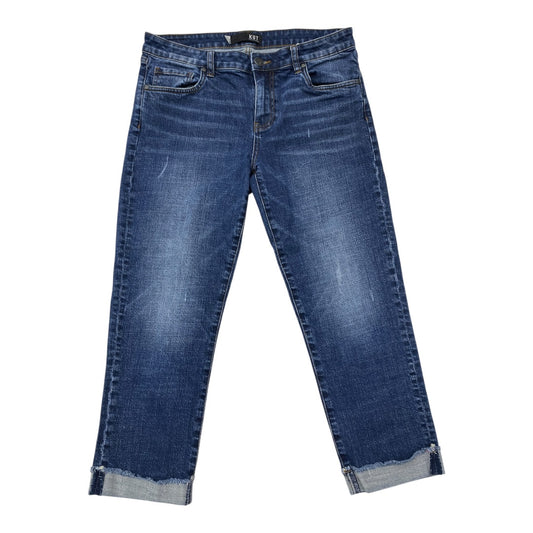 Jeans Straight By Kut In Blue Denim, Size:8