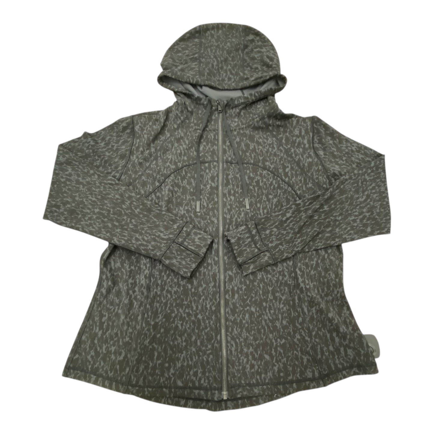 Athletic Jacket By Lululemon In Black & Grey, Size:20