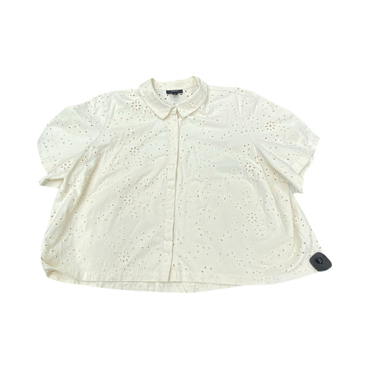 Top Ss By Alfani In Cream, Size:3X