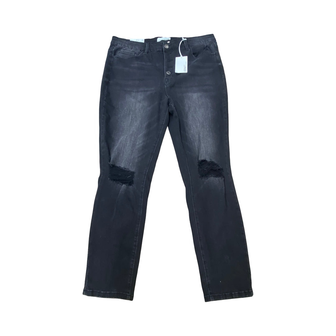 Jeans Skinny By Vervet In Black, Size:18