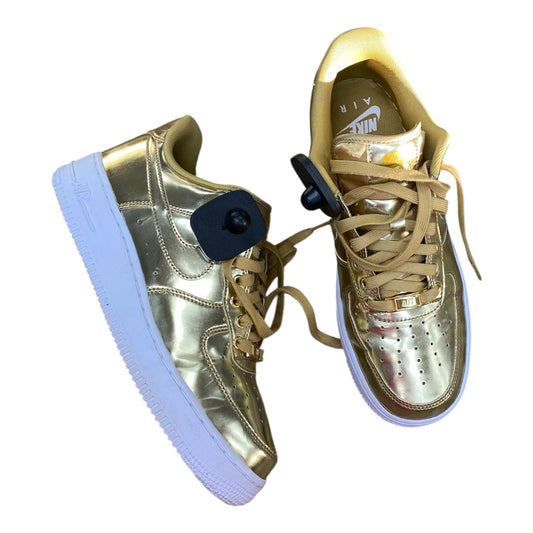 Shoes Athletic By Nike In Gold & White, Size:9