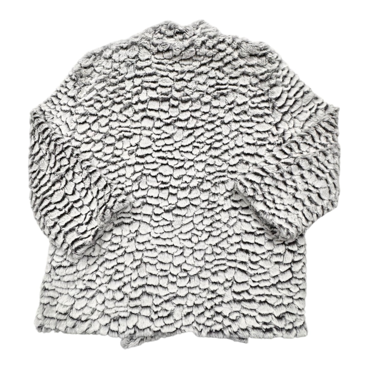 Coat Faux Fur & Sherpa By Alfred Dunner In Grey & White, Size:20