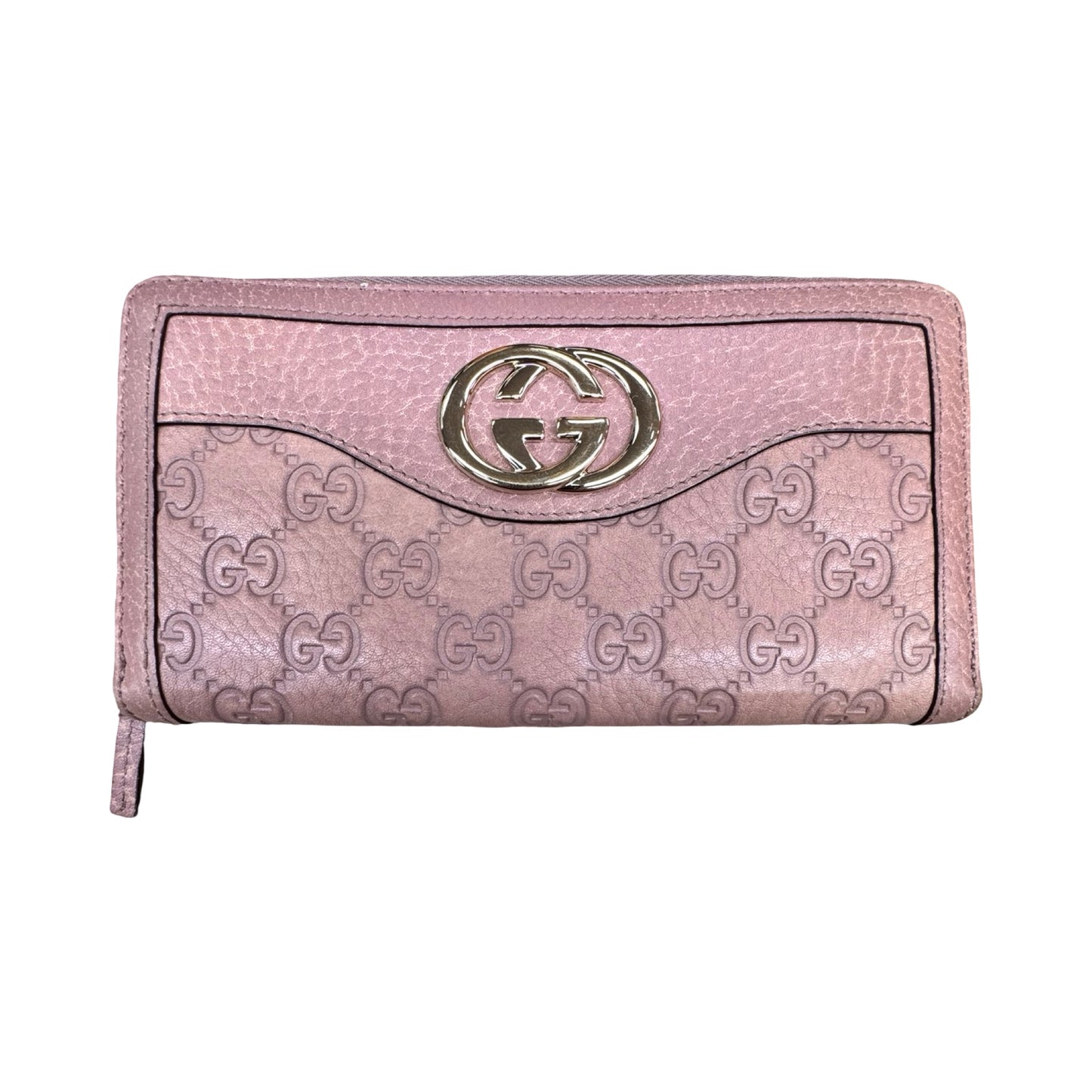 Wallet Microguccissima Sukey Luxury Designer By Gucci In Pink, Size:Large