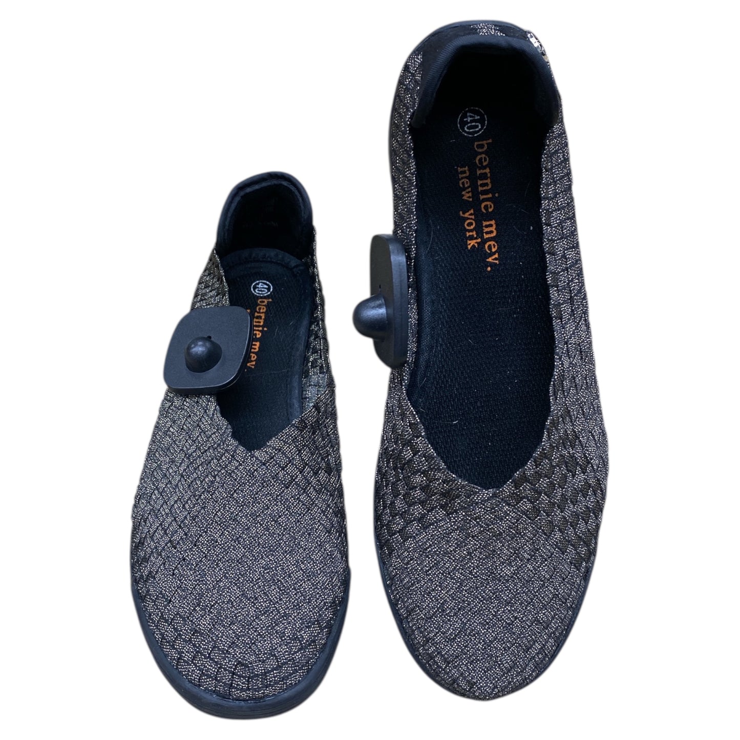 Shoes Flats By Bernie Mev In Black & Gold, Size:9