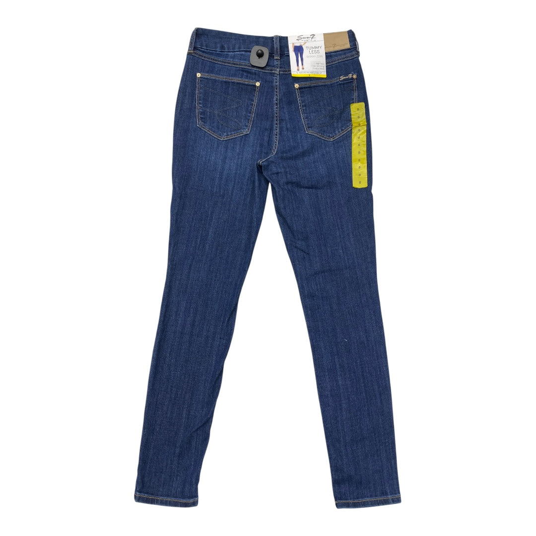 Jeans Skinny By 7 For All Mankind In Blue Denim, Size:8