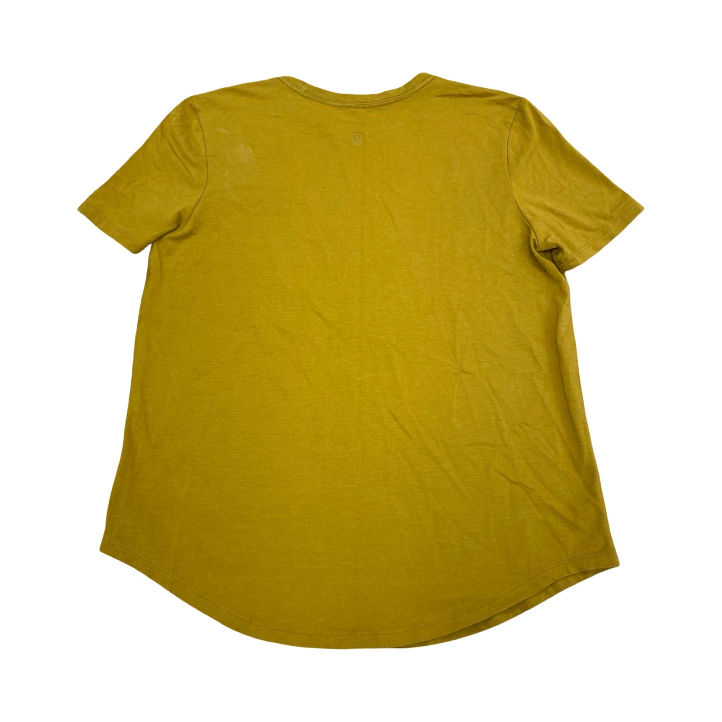 Athletic Top Ss By Lululemon In Gold, Size:M