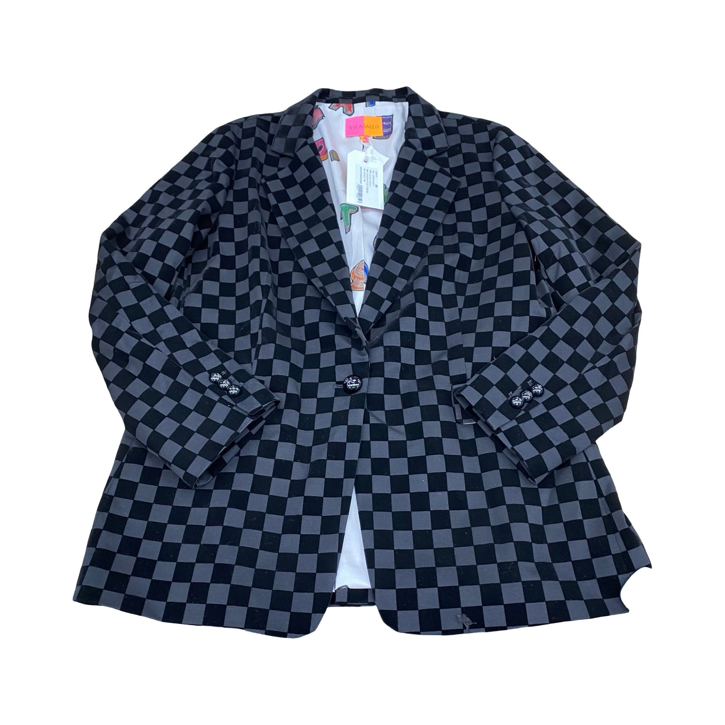 Blazer Designer By Vilagallo In Black, Size:Xl