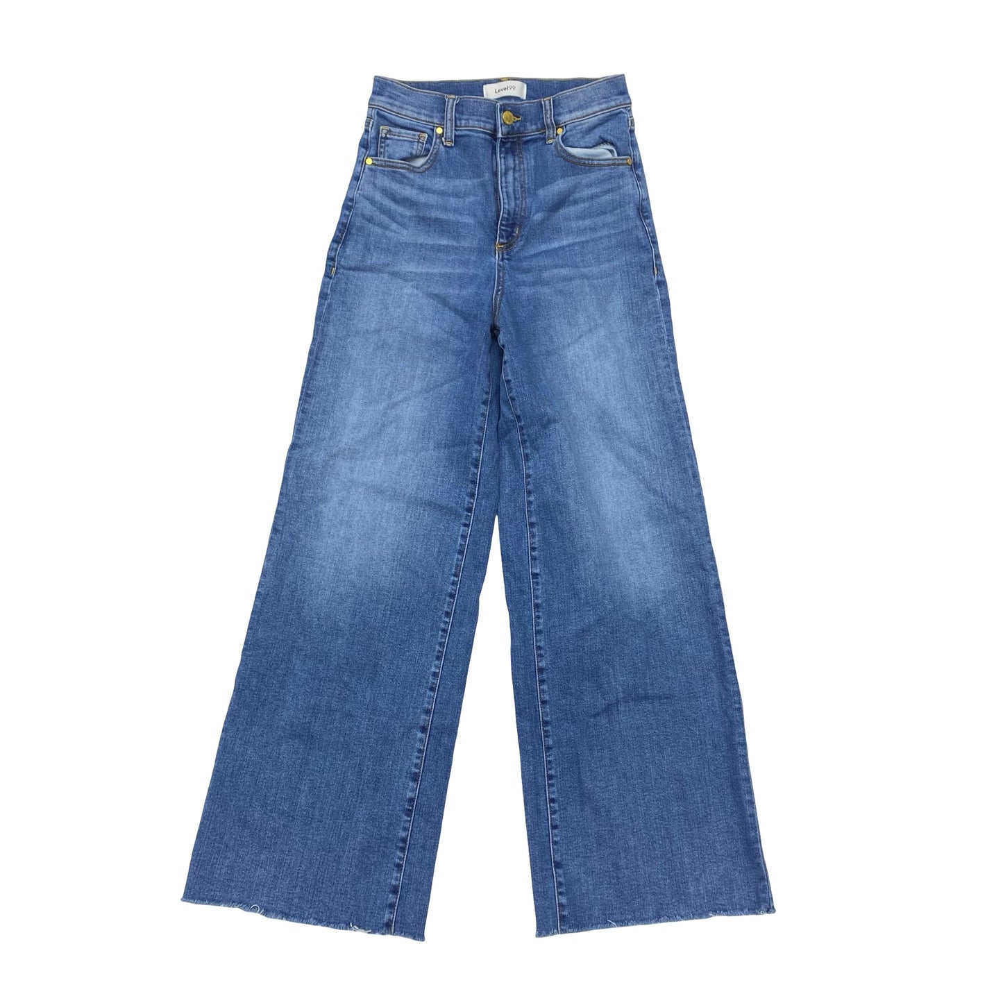 Jeans Wide Leg By Level 99 In Blue Denim, Size:4