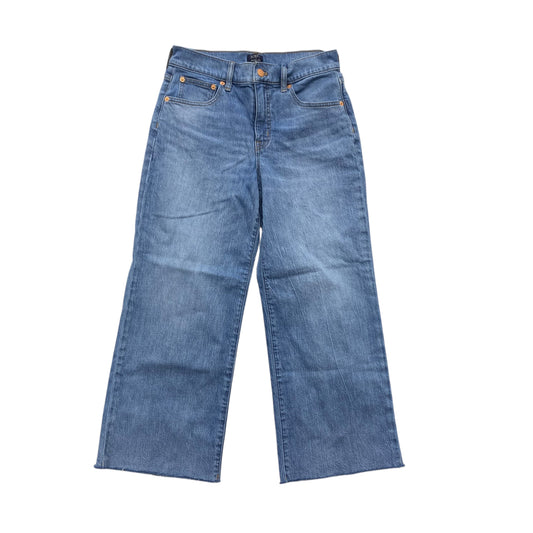 Jeans Wide Leg By J. Crew In Blue Denim, Size:4P