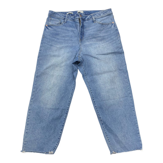 Jeans Straight By Ava & Viv In Blue Denim, Size:20