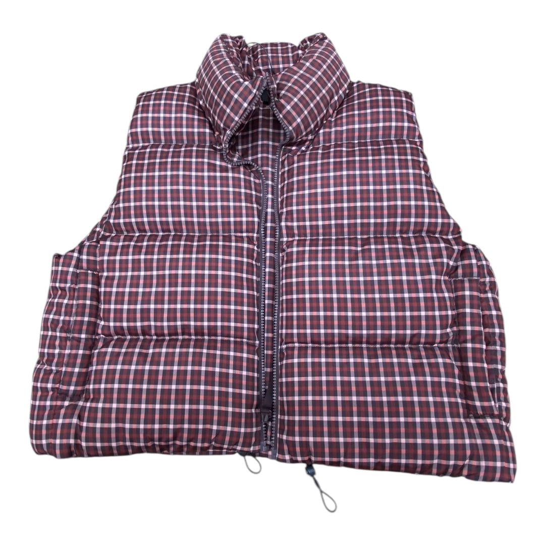Vest Puffer & Quilted By Madewell In Plaid Pattern, Size:L