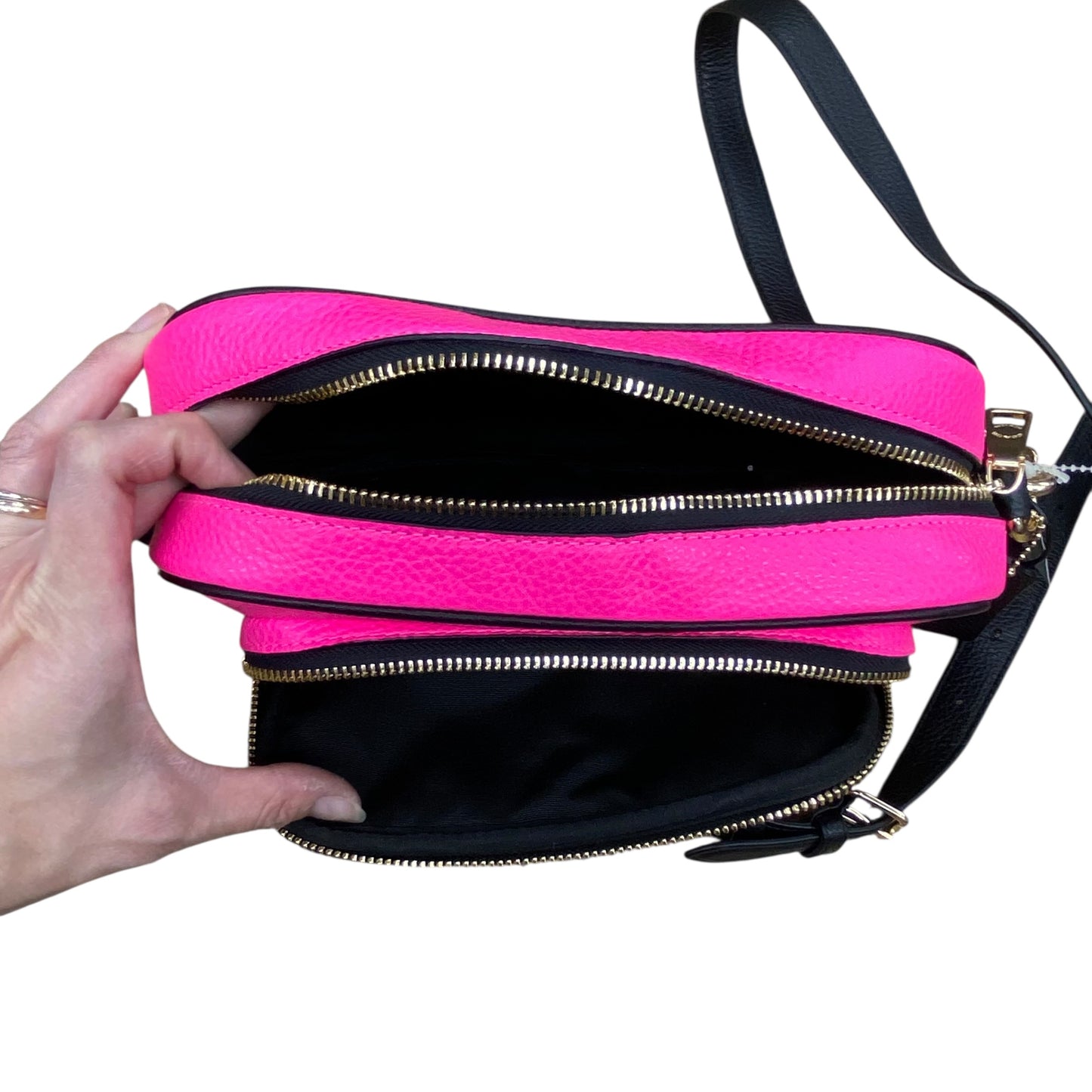 Handbag Designer By Coach In Pink, Size:Small