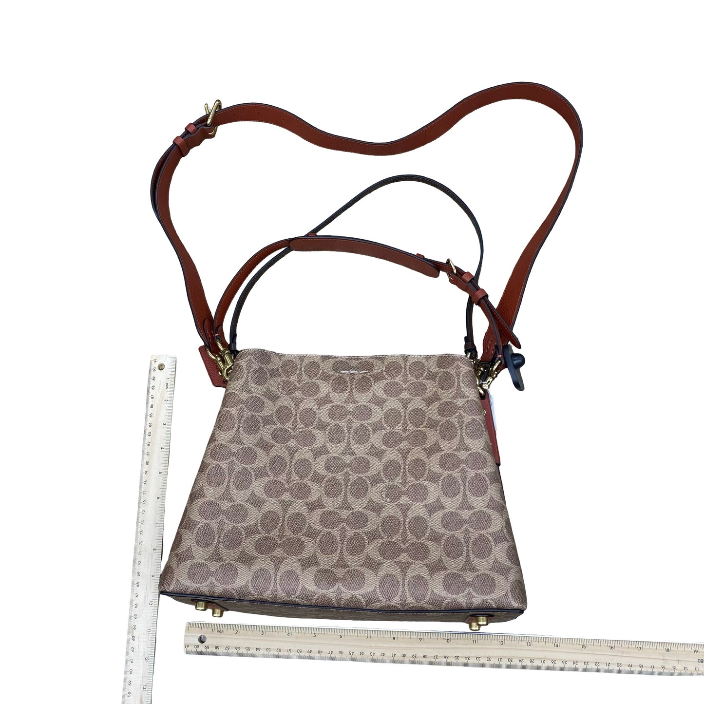 Handbag Designer By Coach In Brown, Size:Medium