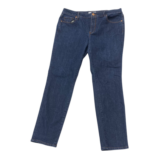 Jeans Skinny By Loft In Blue Denim, Size:12